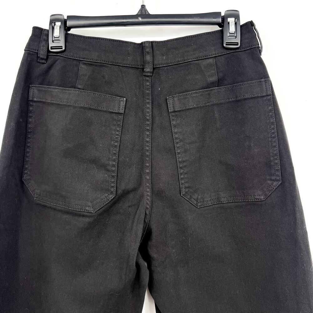 EVERLANE Women's The Utility Barrel Pants Size 10 TALL Black Cotton Twill NWT - Picture 10 of 14